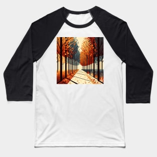 Pathway to Autumn: A Seasonal Journey Baseball T-Shirt